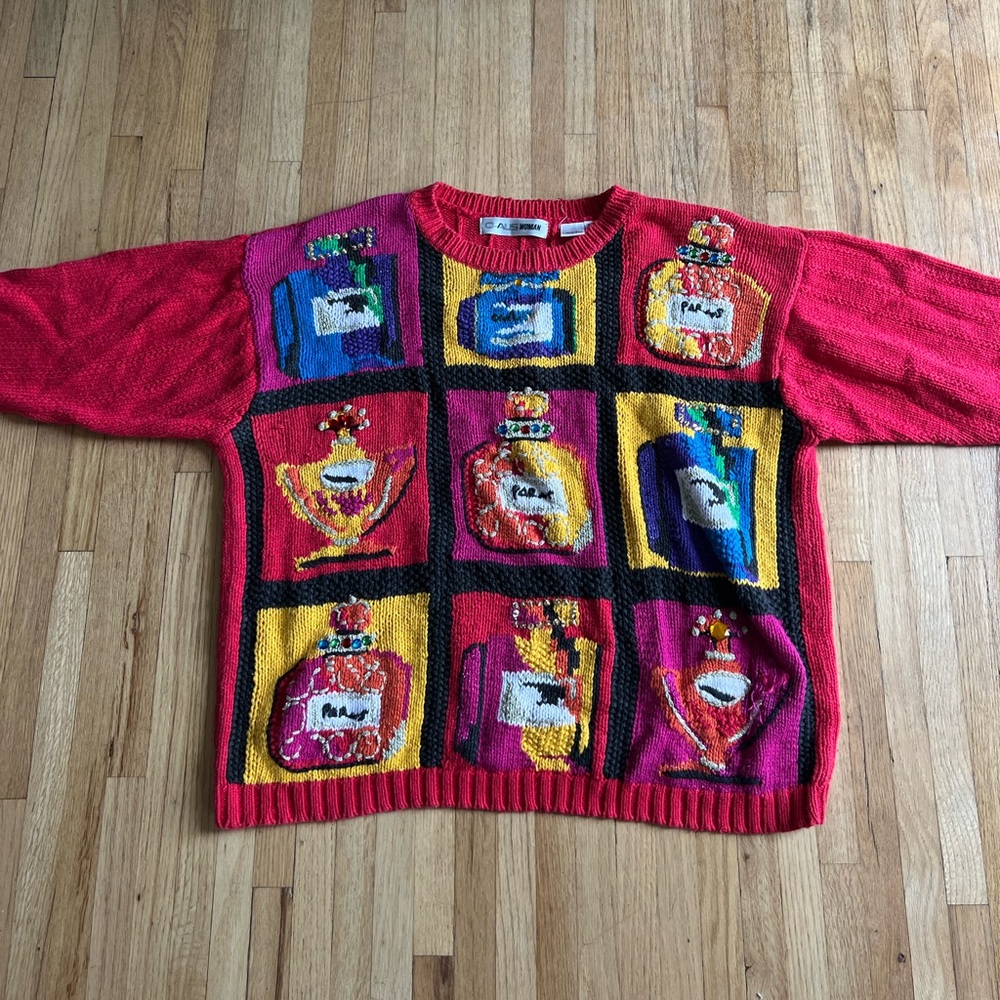 Vintage Perfume Sweater!
